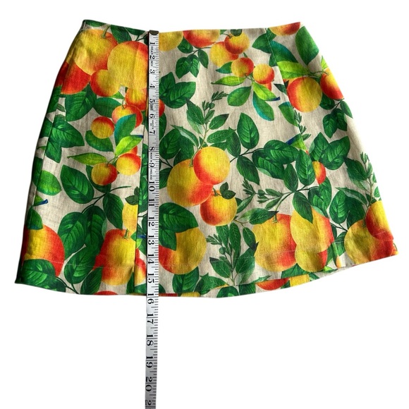 Farm Rio Tropical Citrus Orange Cropped Jacket Mini Skirt Set Iconic Print Sz S - Picture 13 of 15